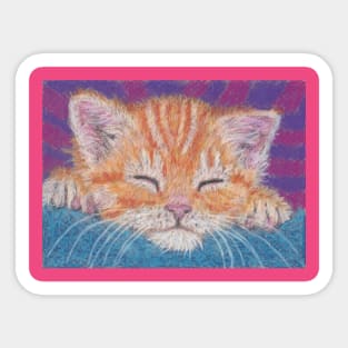 Orange ginger kitten Sticker